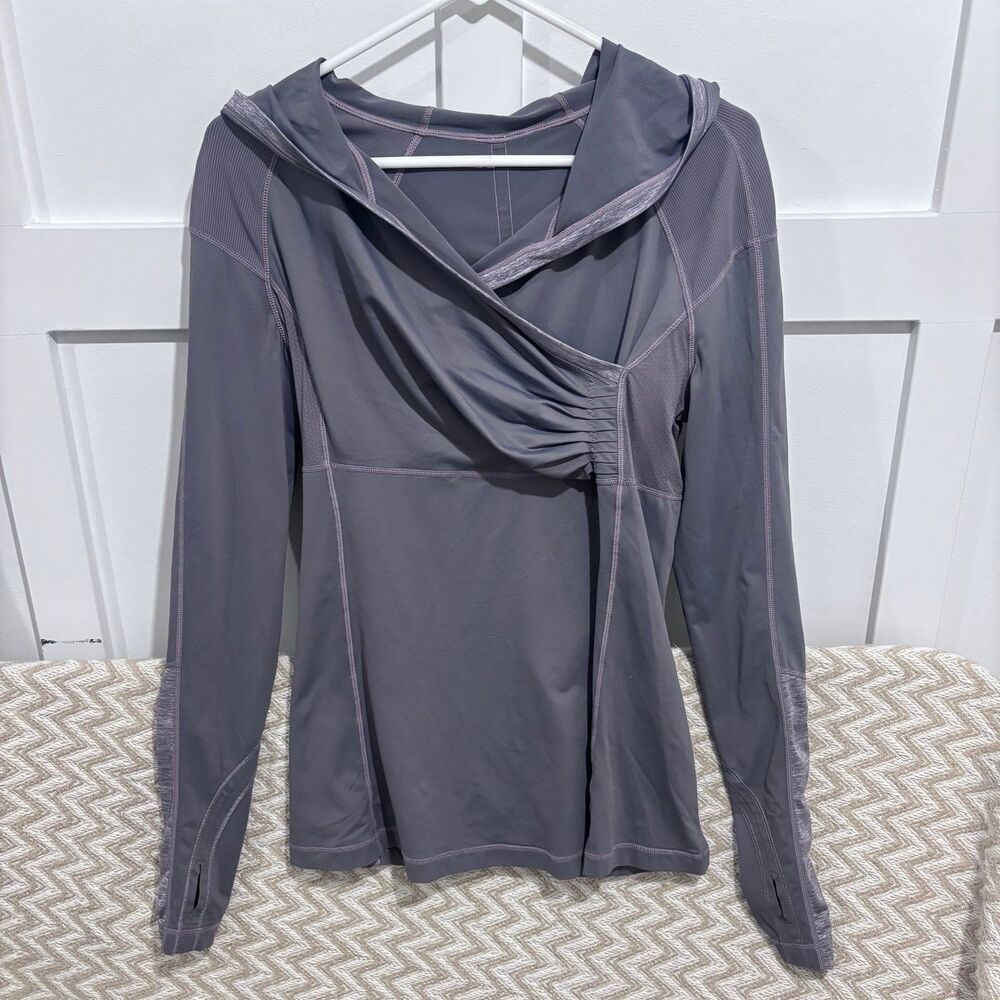 Lululemon Run For Your Life Pullover Hoodie Heathered Magnum - Picture 2 of 8